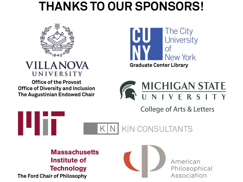 Thanks to our sponsors of the APA Eastern Focus Group